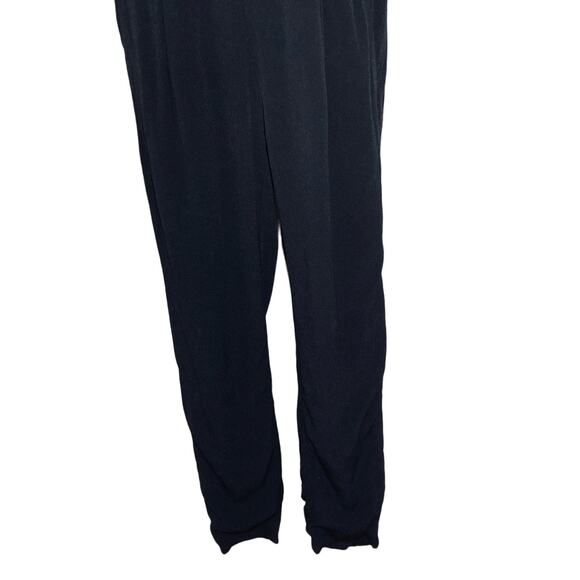 J.Crew Black Sleeveless Jumpsuit Angled Asymmetrical Front Zipper Jogger Size 2P - Picture 7 of 16